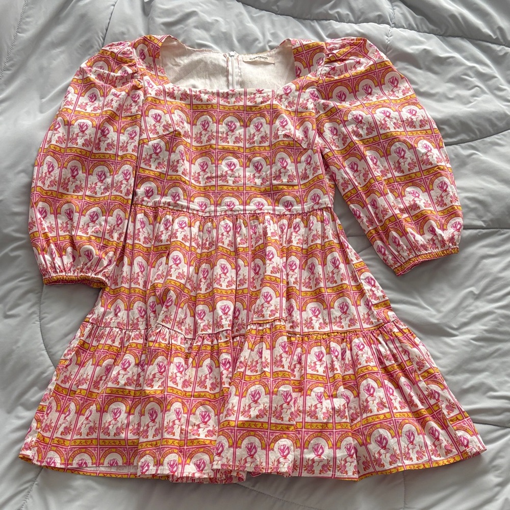 GLAMOROUS brand from the UK Floral Pink and Orange Endless Summer Dress